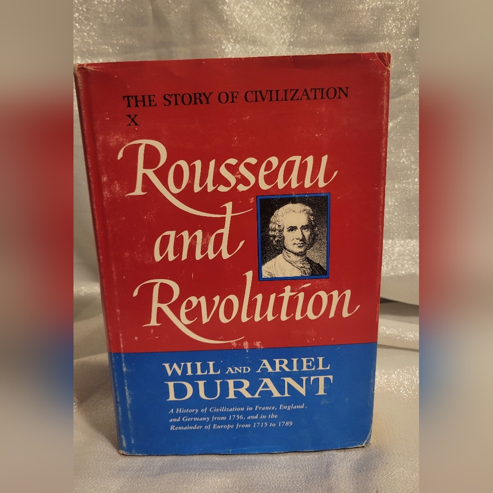 VTG 1967 HCDJ Rousseau & Revolution 1st Printing Will & Ariel Durant First print